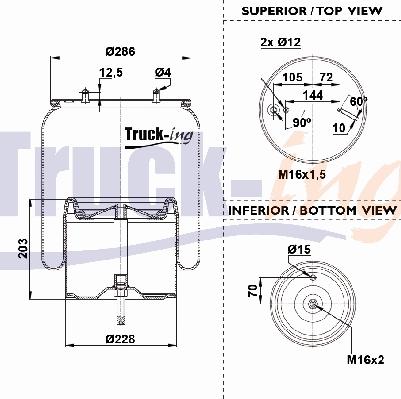 Montcada 0293248 - Кожух пневматичної ресори autozip.com.ua