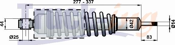 Montcada 205173 - Гаситель, кріплення кабіни autozip.com.ua