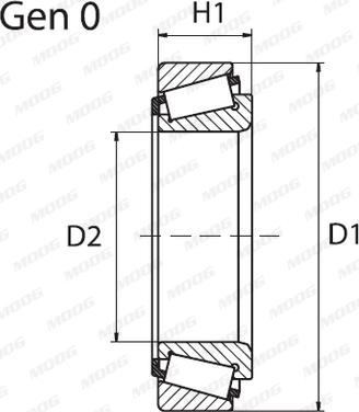 MOOG OP-WB-11084 - Комплект підшипника маточини колеса autozip.com.ua