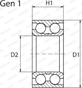 MOOG FD-WB-11175 - Комплект підшипника маточини колеса autozip.com.ua
