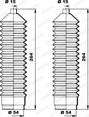 Moog K150041 - Комплект пилника, рульове управління autozip.com.ua