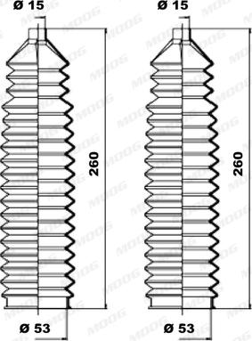 Moog K150118 - Комплект пилника, рульове управління autozip.com.ua