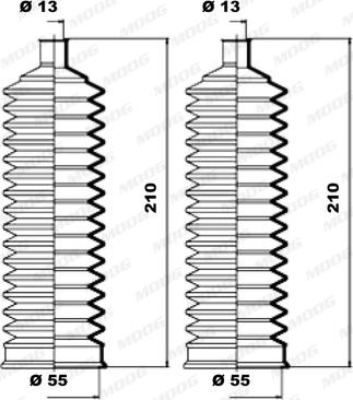 Moog K150258 - Комплект пилника, рульове управління autozip.com.ua