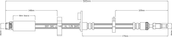 Motaquip LVBH1572 - Гальмівний шланг autozip.com.ua