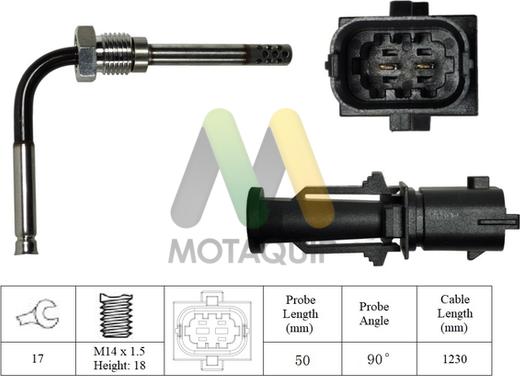 Motaquip LVET411 - Датчик, температура вихлопних газів autozip.com.ua