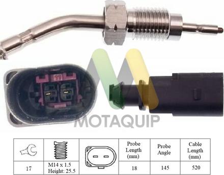 Motaquip LVET389 - Датчик, температура вихлопних газів autozip.com.ua