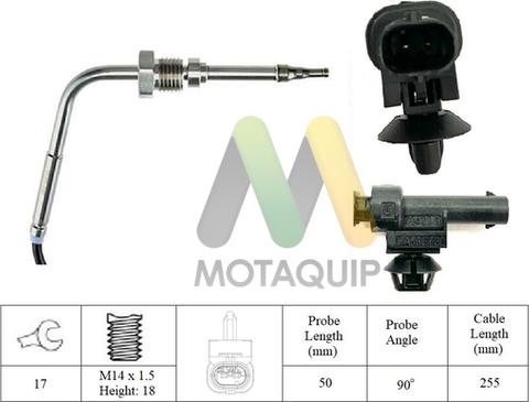 Motaquip LVET387 - Датчик, температура вихлопних газів autozip.com.ua