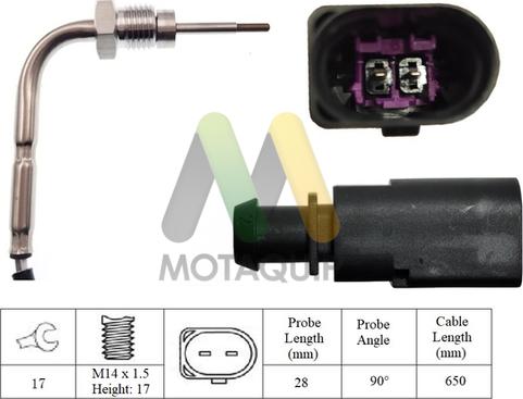 Motaquip LVET376 - Датчик, температура вихлопних газів autozip.com.ua