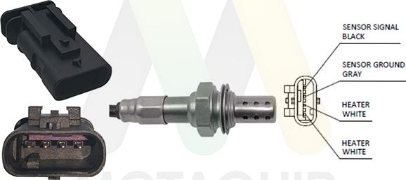 Motaquip LVOS2053 - Лямбда-зонд, датчик кисню autozip.com.ua
