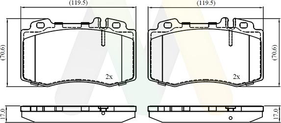 Motaquip LVXL1073 - Гальмівні колодки, дискові гальма autozip.com.ua