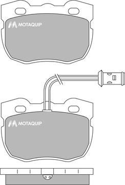 Motaquip LVXL385 - Гальмівні колодки, дискові гальма autozip.com.ua