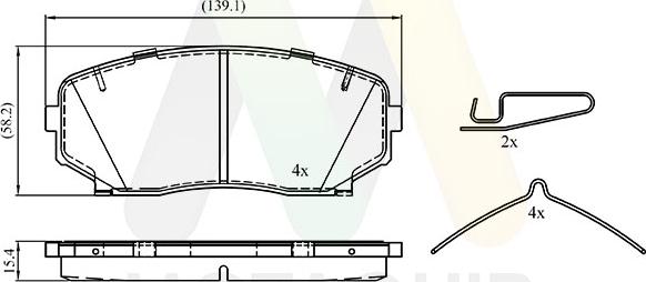 Motaquip LVXL2093 - Гальмівні колодки, дискові гальма autozip.com.ua