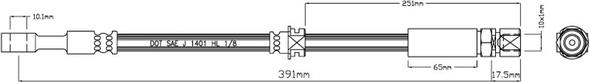 Motaquip VBH906 - Гальмівний шланг autozip.com.ua