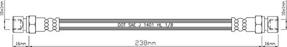 Motaquip VBH484 - Гальмівний шланг autozip.com.ua