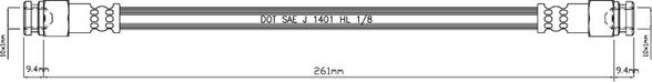 Motaquip VBH504 - Гальмівний шланг autozip.com.ua