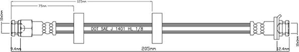 Motaquip VBH1041 - Гальмівний шланг autozip.com.ua