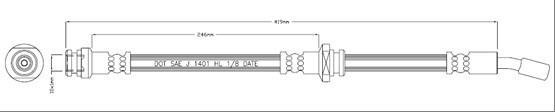 Motaquip VBH1033 - Гальмівний шланг autozip.com.ua