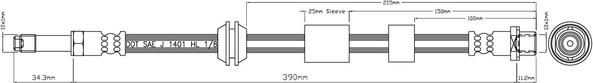 Motaquip VBH1157 - Гальмівний шланг autozip.com.ua