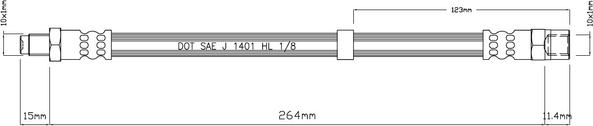 Motaquip VBH1101 - Гальмівний шланг autozip.com.ua