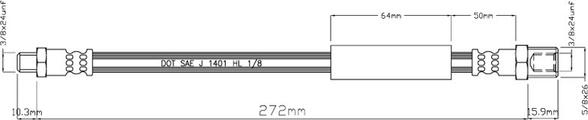 Motaquip VBH341 - Гальмівний шланг autozip.com.ua