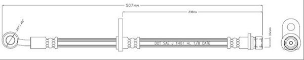 Motaquip VBJ418 - Гальмівний шланг autozip.com.ua