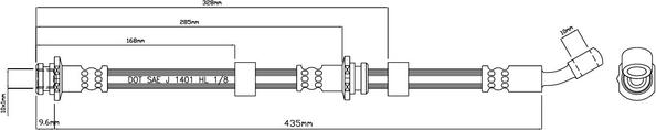 Motaquip VBJ616 - Гальмівний шланг autozip.com.ua