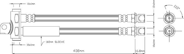 Motaquip VBJ297 - Гальмівний шланг autozip.com.ua