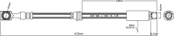 Motaquip VBJ206 - Гальмівний шланг autozip.com.ua