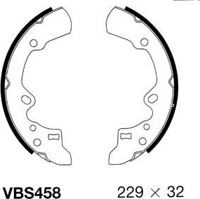 Motaquip VBS458 - Комплект гальм, барабанний механізм autozip.com.ua