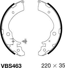 Motaquip VBS463 - Комплект гальм, барабанний механізм autozip.com.ua