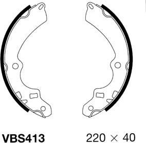 Motaquip VBS413 - Комплект гальм, барабанний механізм autozip.com.ua