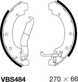 Motaquip VBS484 - Комплект гальм, барабанний механізм autozip.com.ua