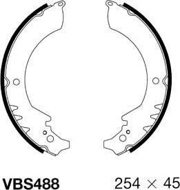 Motaquip VBS488 - Комплект гальм, барабанний механізм autozip.com.ua