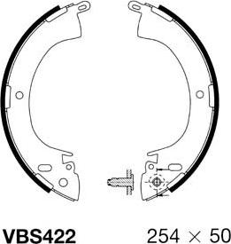 Motaquip VBS422 - Комплект гальм, барабанний механізм autozip.com.ua