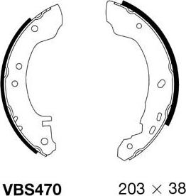 Motaquip VBS470 - Комплект гальм, барабанний механізм autozip.com.ua
