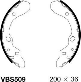 Motaquip VBS509 - Комплект гальм, барабанний механізм autozip.com.ua