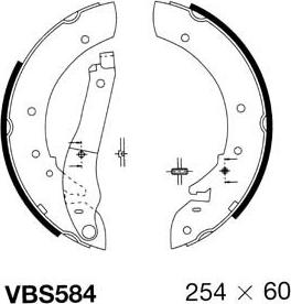 Motaquip VBS584 - Комплект гальм, барабанний механізм autozip.com.ua