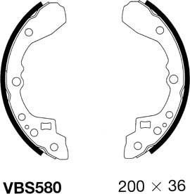 Motaquip VBS580 - Комплект гальм, барабанний механізм autozip.com.ua