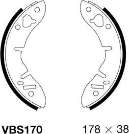 Motaquip VBS170 - Комплект гальм, барабанний механізм autozip.com.ua