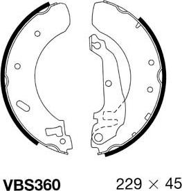 Motaquip VBS360 - Комплект гальм, барабанний механізм autozip.com.ua