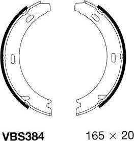 Motaquip VBS384 - Комплект гальм, ручник, парковка autozip.com.ua