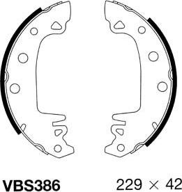 Motaquip VBS386 - Комплект гальм, барабанний механізм autozip.com.ua