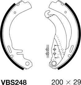 Motaquip VBS248 - Комплект гальм, барабанний механізм autozip.com.ua