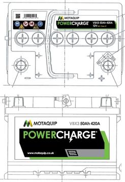 Motaquip VBX3 - Стартерна акумуляторна батарея, АКБ autozip.com.ua