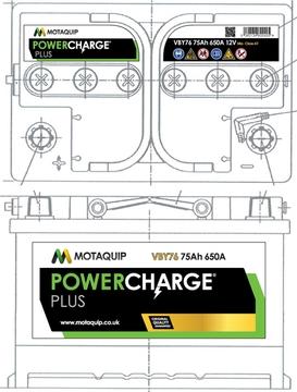 Motaquip VBY76 - Стартерна акумуляторна батарея, АКБ autozip.com.ua