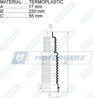 Motorherz RDZ0447MG - Пильник, рульове управління autozip.com.ua