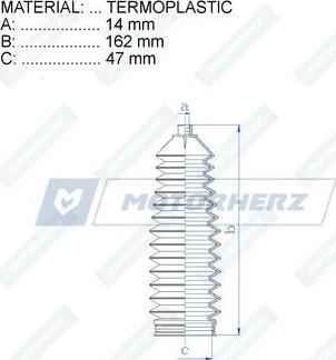 Motorherz RDZ0456MG - Комплект пилника, рульове управління autozip.com.ua