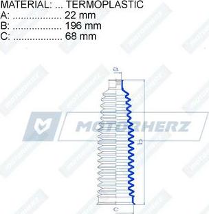 Motorherz RDZ0463MG - Пильник, рульове управління autozip.com.ua