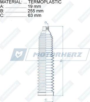 Motorherz RDZ0401MG - Пильник, рульове управління autozip.com.ua