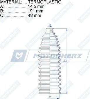 Motorherz RDZ0481MG - Пильник, рульове управління autozip.com.ua